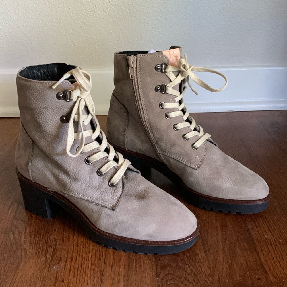 New Ron White Leather Vandra Ankle Boots